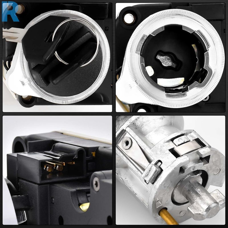 RHAOCZIYAUTO Ignition Switch Lock Cylinder & Housing & 2 Door Lock & 2 Key Fit for Dodge Ram 1500 2500 3500 94-02 Dakota Durango Viper 97-00 for Jeep Grand Cherokee 97-98 Replace # 5003845AA 56021346AB 5003893AA - Image 4